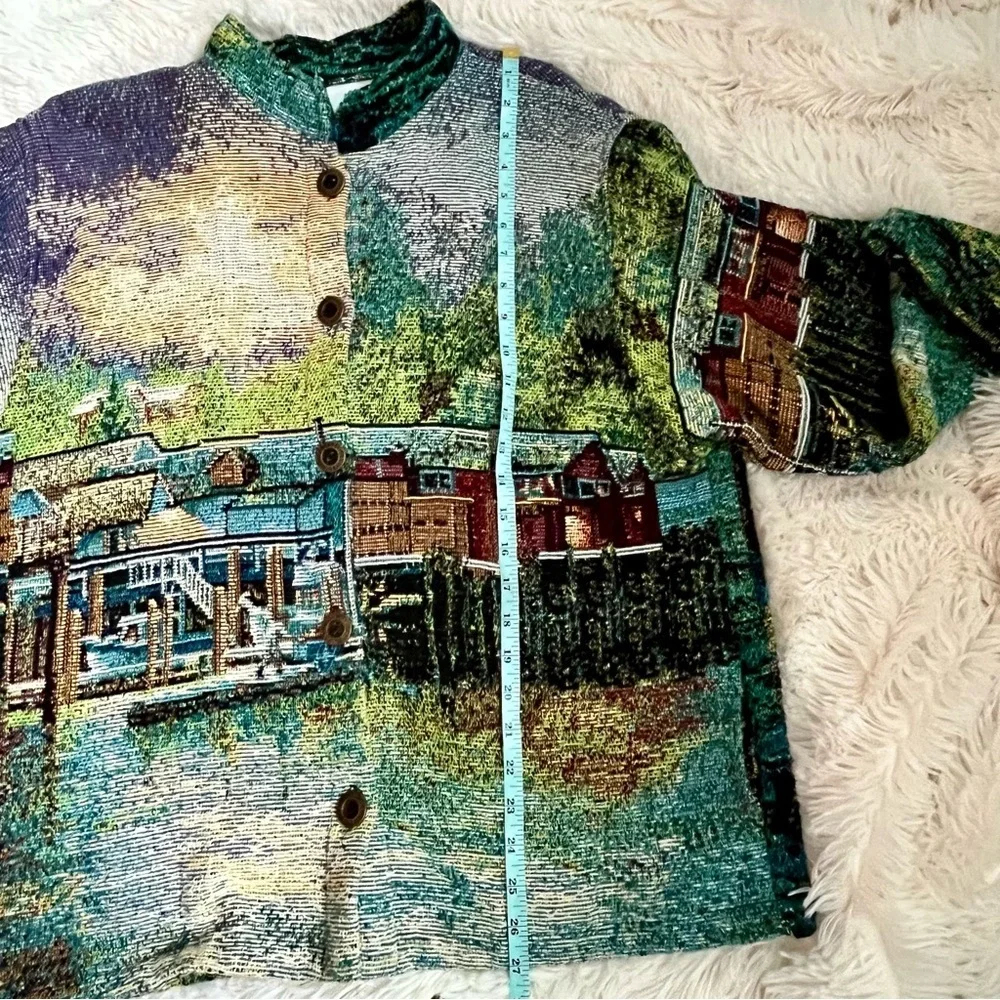 VTG Sugar Street Weavers Jacket Adult One Size AOP Tapestry 90’s Nicky Boehme - Picture 15 of 16